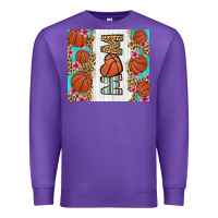 Purple basketball mom Premium Sweatshirt - LillyAllenDesigns