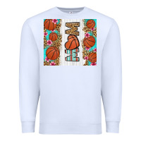 White basketball mom Premium Sweatshirt - LillyAllenDesigns