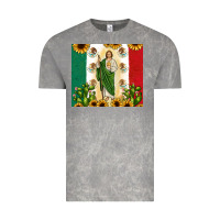 Cloud Rock San Judas with Mexican Flag Vintage Tee - JahusDesignShop
