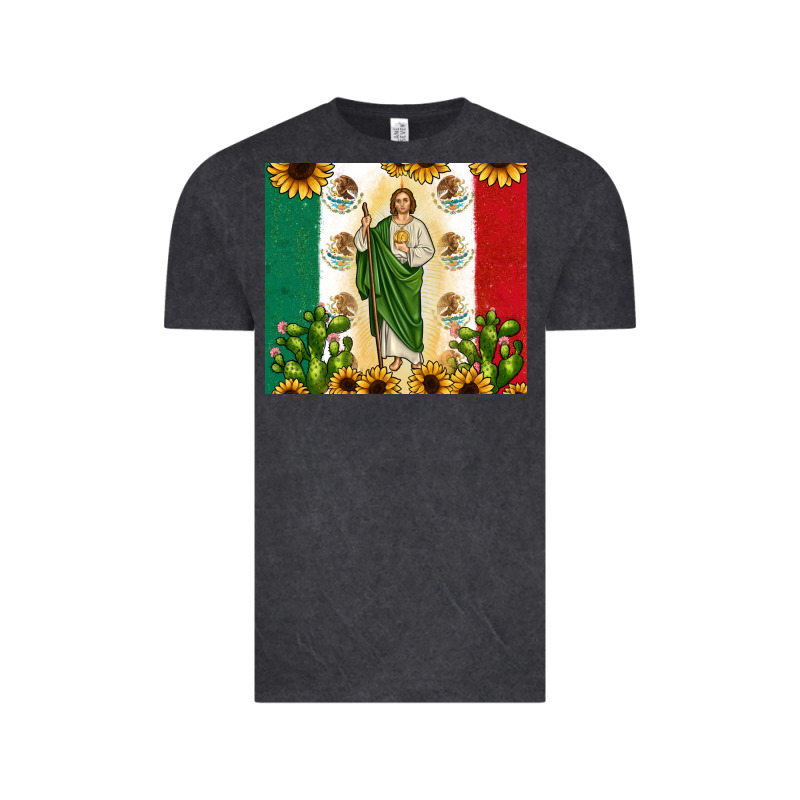 San Judas With Mexican Flag Vintage Tee by JahusDesignShop | Teevron