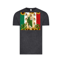 Vintage Black San Judas with Mexican Flag Vintage Tee - JahusDesignShop