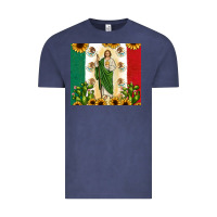 Vintage Denim San Judas with Mexican Flag Vintage Tee - JahusDesignShop