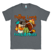 Charcoal Heather Falling Leaves Football Please Classic Tee - LillyAllenDesigns