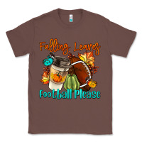 Chestnut Falling Leaves Football Please Classic Tee - LillyAllenDesigns