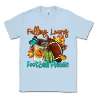 Dusty Blue Falling Leaves Football Please Classic Tee - LillyAllenDesigns