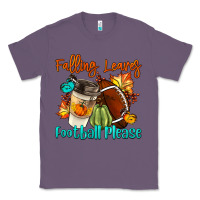Lavender Falling Leaves Football Please Classic Tee - LillyAllenDesigns