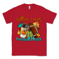 Red Falling Leaves Football Please Classic Tee - LillyAllenDesigns