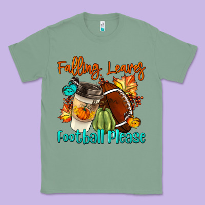Falling Leaves Football Please Classic Tee Designed By Lillyallendesigns