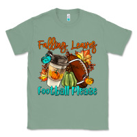Sage Falling Leaves Football Please Classic Tee - LillyAllenDesigns