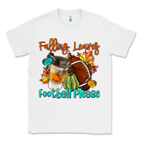 White Falling Leaves Football Please Classic Tee - LillyAllenDesigns