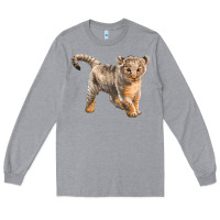 Heather Grey baby lion Long Sleeve Tee - LillyAllenDesigns