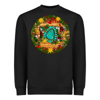 Black Christmas gemstone joy ornament Heavyweight Sweatshirt - Artiststas