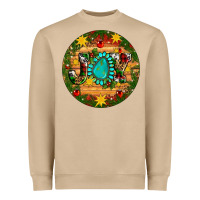 Mushroom Christmas gemstone joy ornament Heavyweight Sweatshirt - Artiststas