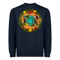 Navy Christmas gemstone joy ornament Heavyweight Sweatshirt - Artiststas