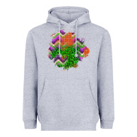 Heather Grey halloween patch Heavyweight Hoodie - BundleAndBundleShop