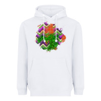 White halloween patch Heavyweight Hoodie - BundleAndBundleShop