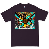 Plum turquoise gemstone sunflower Premium Tee - Zillion Design Studio