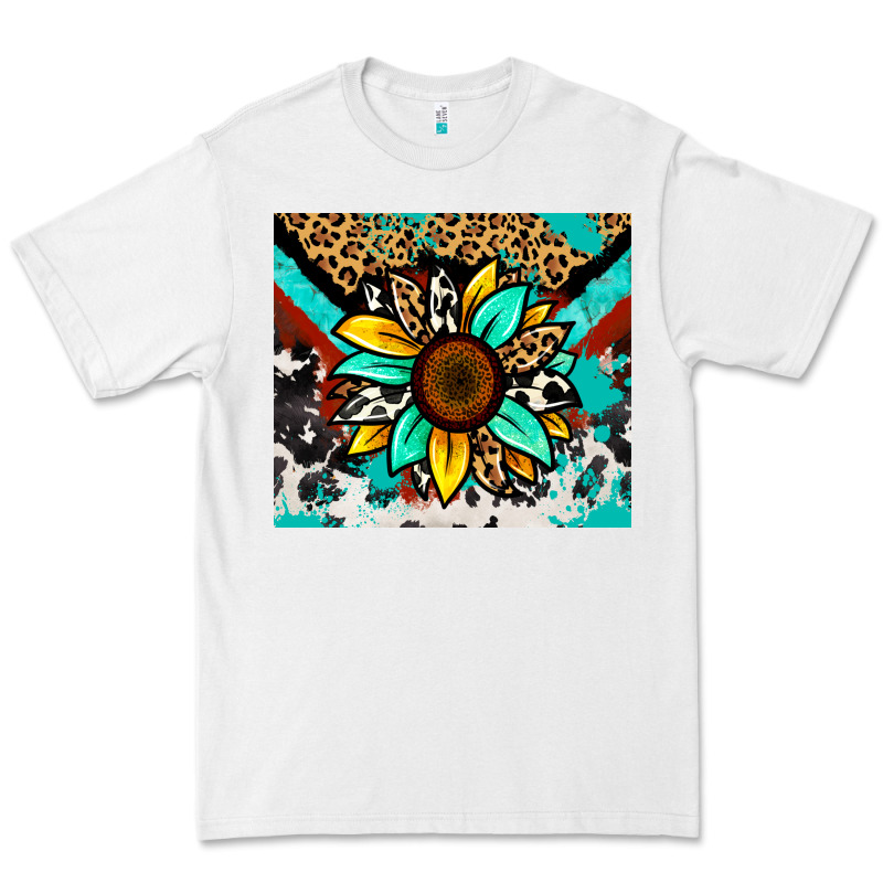 Turquoise Gemstone Sunflower Premium Tee by Zillion Design Studio | Teevron