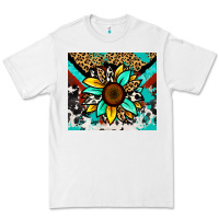 White turquoise gemstone sunflower Premium Tee - Zillion Design Studio