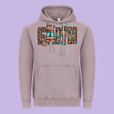 Faith Vintage Hoodie Designed By Racoondesign