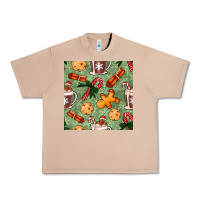 Burro christmas hot chocolate and cookies seamless pattern Urban Heavy Tee - BundleAndBundleShop