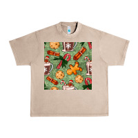 French Oak christmas hot chocolate and cookies seamless pattern Urban Heavy Tee - BundleAndBundleShop