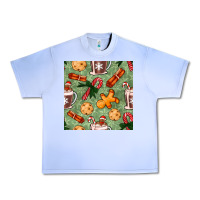 Grape Ice christmas hot chocolate and cookies seamless pattern Urban Heavy Tee - BundleAndBundleShop