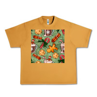 Peanut Butter christmas hot chocolate and cookies seamless pattern Urban Heavy Tee - BundleAndBundleShop