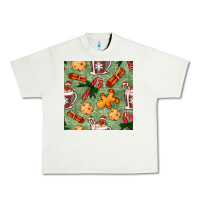 Pistachio christmas hot chocolate and cookies seamless pattern Urban Heavy Tee - BundleAndBundleShop