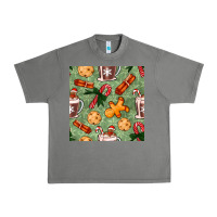 Tornado christmas hot chocolate and cookies seamless pattern Urban Heavy Tee - BundleAndBundleShop