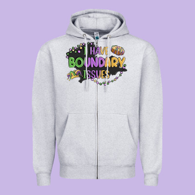 ı Have Boundary ıssues Zipper Hoodie Designed By Maliassmallbusiness