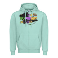 Seafoam ı have boundary ıssues Zipper Hoodie - MaliasSmallBusiness