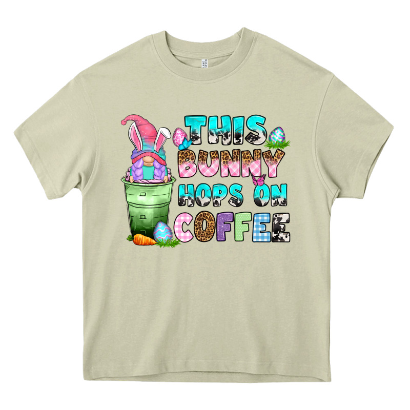 This Bunny Hops On Coffee Heavy Core Tee by Zillion Design Studio | Teevron