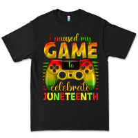 Black i paused my game celebrate juneteenth Premium Tee - texasbilliewilder