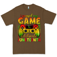 Cacao i paused my game celebrate juneteenth Premium Tee - texasbilliewilder