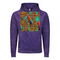 Cloud Purple macaw parrot seamless pattern Vintage Hoodie - HRA Design Shop