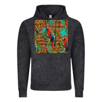Vintage Black macaw parrot seamless pattern Vintage Hoodie - HRA Design Shop