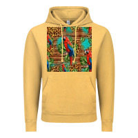 Vintage Mustard macaw parrot seamless pattern Vintage Hoodie - HRA Design Shop