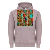 Macaw Parrot Seamless Pattern Vintage Hoodie | Teevron