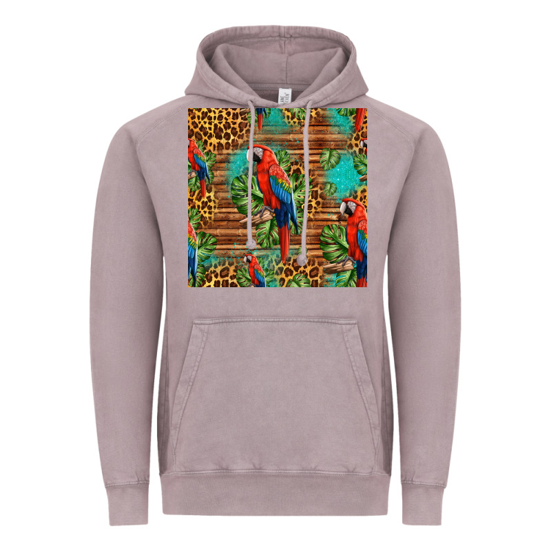 Macaw Parrot Seamless Pattern Vintage Hoodie by HRA Design Shop | Teevron