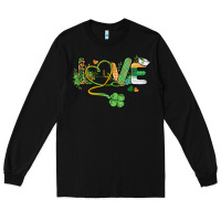 Black st. patricks day nurse love medical love Long Sleeve Tee - BarkalooDesign