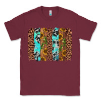 Burgundy sunflower cactus leopard brushstroke Classic Tee - AdoDesignShop