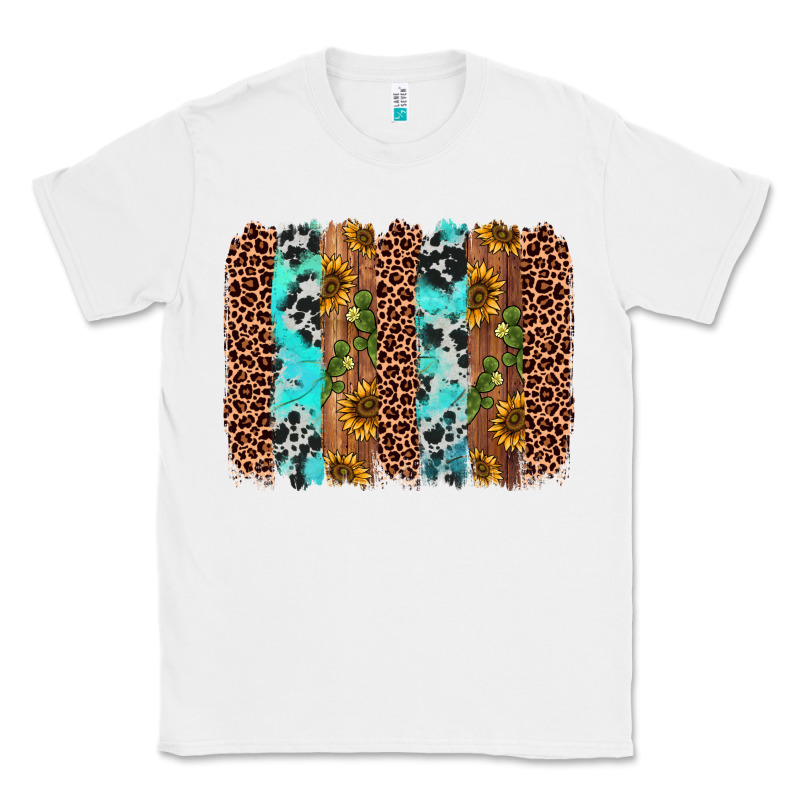 Sunflower Cactus Leopard Brushstroke Classic Tee by AdoDesignShop | Teevron