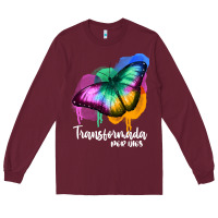Burgundy transformada por dios Long Sleeve Tee - JahusDesignShop