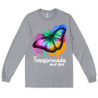 Heather Grey transformada por dios Long Sleeve Tee - JahusDesignShop