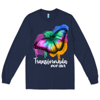 Navy transformada por dios Long Sleeve Tee - JahusDesignShop