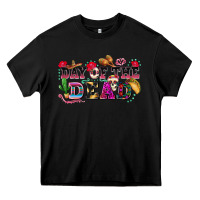 Black day of the dead Heavy Core Tee - texasbilliewilder