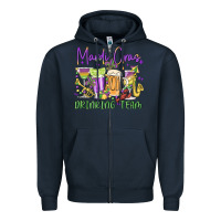 Navy mardi gras drinking team Zipper Hoodie - MaliasSmallBusiness