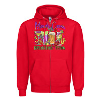 Red mardi gras drinking team Zipper Hoodie - MaliasSmallBusiness