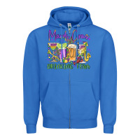 True Royal mardi gras drinking team Zipper Hoodie - MaliasSmallBusiness